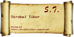 Strobel Tibor névjegykártya